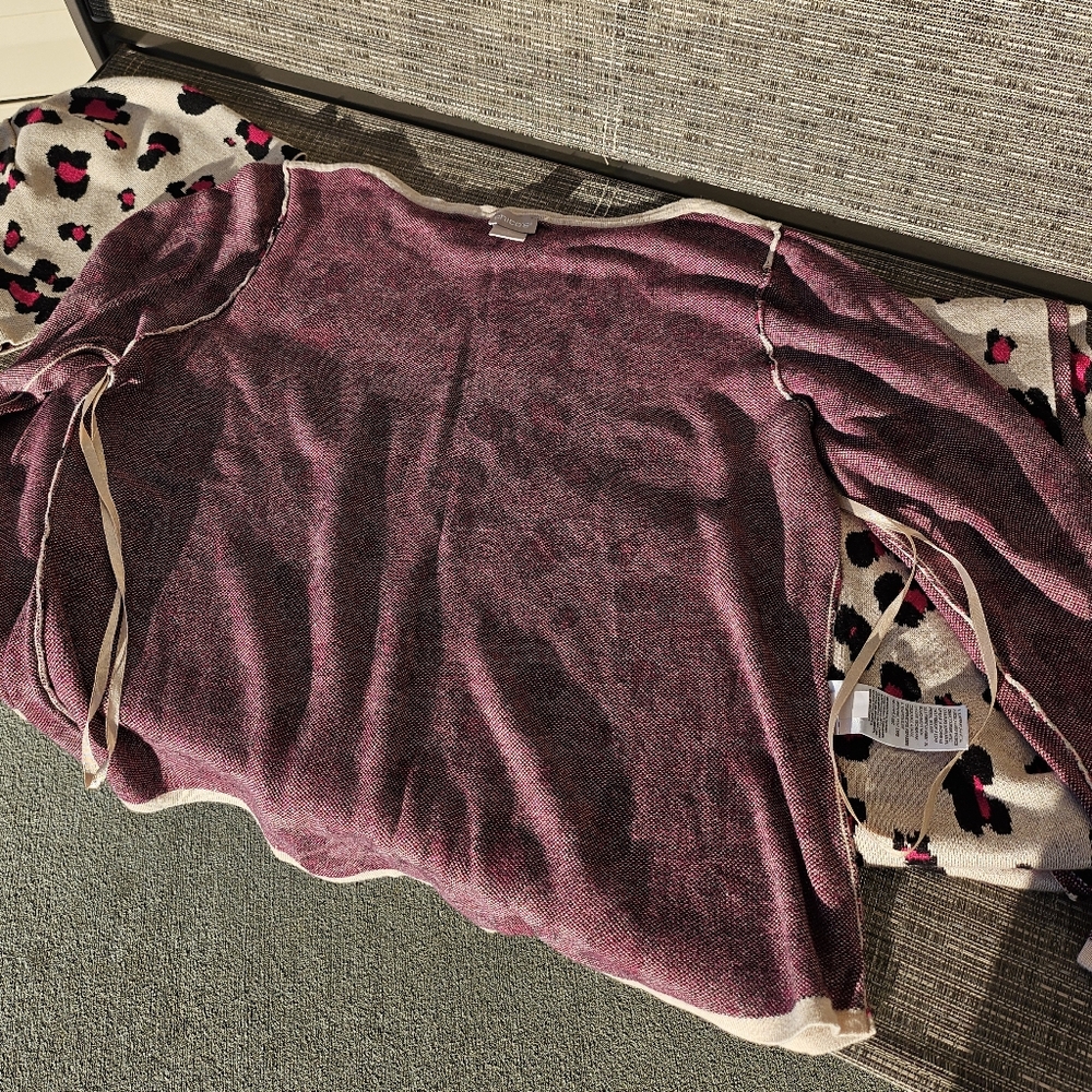 Chicos Leopard 3 piece sweater size 2 - Picture 13 of 15